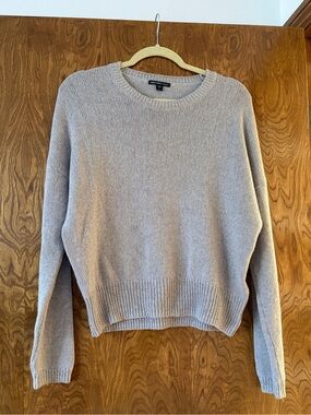 James Perse Cotton Crewneck Sweater Size 1, Light Gaupe